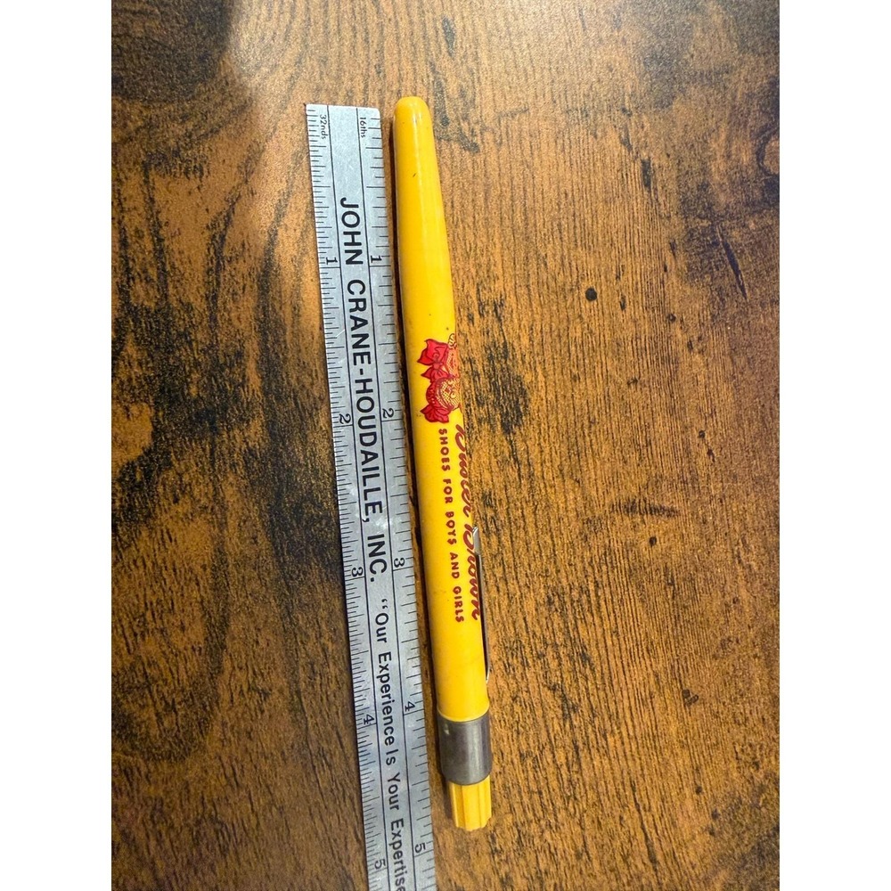 Vintage Buster Brown Shoes Advertising‎ Mechanical Pencil Yellow Collectible
